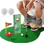 Shabeli Toilet Golf Game-Practice Mini Golf in Any Restroom/Bathroom- Father's Day, White Elephant, Christmas, Valentines Funny Gag Gifts