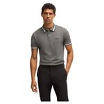 BOSS Mens Paddy Contrast-Logo Paddy Polo Shirt in Cotton piqué