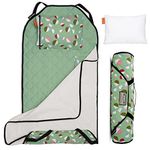 Urban Infant Tot Cot Kids Nap Mat - Toddler Preschool Daycare Bedding Cover with Blanket and Pillow - Pistachio