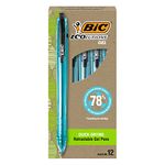 BIC Ecolutions Ocean-Bound Plastic Gel Pens, Medium Point (1.0mm), 12-Count Pack, Retractable Black Ink Pens Made from 78% Ocean-Bound Recycled Plastic Excluding Ink Cartridge