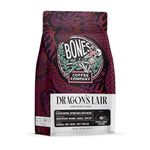 Bones Coffee Company Dragon's Lair Whole Coffee Beans, Low Acid Flavored Coffee, Made with Arabica Coffee Beans, Dark Roast Gourmet Coffee, Coffee Lover Gift Ideas (12 oz)