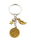 It's All About.You! Zodiac Sign Moon & Star Keychain Key Chain Aquarius 108W