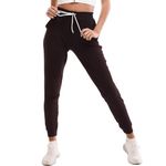 Stanpetix Joggers for Women - Womens Sweatpants with Pockets Sport Pants Black Trousers for Women UK(DeepBrown with White Strip, M