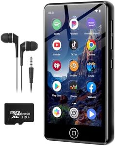 AGXOV 80GB MP3-Player avec Wi-FI & Bluetooth, 4,02 Pouces écran Tactile MP4 Player, Lecteur de Musique Android avec Spotify, Amazon Music, Deezer, FM Radio, Enregistreur Vocal, Lecteur E-Book (Noir)