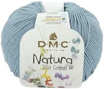 DMC - Natura Just Cotton - Ovillo para tricot y crochet | 100% algodón - Ideal para decoración y prendas de vestir | 50g - 155m | 65 colores