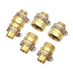 Cozyou 5/8" Garden Hose Repair Mender Male Female Repair Connector with Clamps 3 Sets