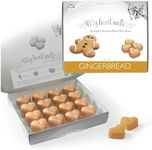 Spotless Leopard Wax Melts - Gingerbread Scented, 16 x 0.176 oz, Heart-Shaped, Premium Soy Blend Wax, Highly Fragranced Gift Box, Made in UK