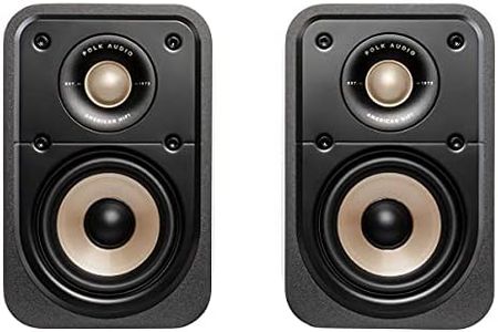 Polk Audio Signature Elite ES10 High-Resolution Bookshelf Speakers | 1 Pair | Black