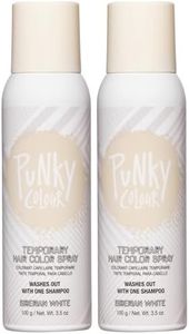 Punky Temporary Hair Color Spray, Siberian White, Non-Damaging, Quick Drying Hair Dye Instant Vivid Hair Color, 3.5 oz, 2-Pack