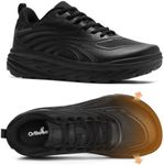 OrthoComfoot Men's Wide Diabetic Orthopedic Support Shoes, Arch Support Running Sneakers for Swollen Feet and Foot Pressure Relief, Durable for Long Time Standing, Black, Size 11