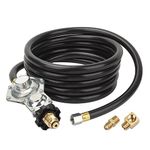 F273684 12 FT Propane Tank Hose with Two Stage Regulator Compatible with Mr Heater Big buddy heaters, RV, Grill, Gas Stove, Range, with POL Interface, Replacement for MR Heater Propane Heater hose Kit