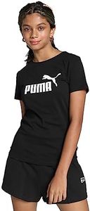 PUMA Ess Logo Tee G, T-shirt Bambine e ragazze, Black, 128