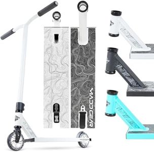 Madd Gear MG4 Titan Series Complete Trick Scooter - Aircraft Grade Aluminum Stunt Scooter Best Pro Scooter for Beginners to Intermediate Boy and Girls (White/White)