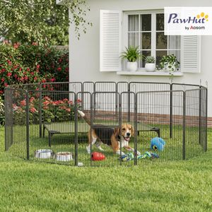 PawHut 12-Panel Dog Playpen, 60cm – Indoor/Outdoor Pet Fence