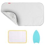 Upgraded Thick Ironing Mat,Travel Ironing Blanket Ironing Pad,Portable Double-Side Using,Heat Resistant Pad Cover for Washer,Dryer,Table Top,Countertop,Ironing Board for Small Space (22 x 47 inch)