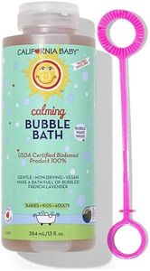 California Baby Calming Lavender Bubble Bath | 100% Plant-Based Kids Bubble Bath | Gentle Baby Bubble Bath | Free Bubble Wand | 384 mL / 13oz