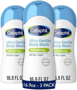 Cetaphil Ultra Gentle Refreshing Body Wash, Refreshing Scent For Dry to Normal, Sensitive Skin, 16.9oz Pack of 3, with Aloe Vera, Calendula, Vitamin B5, Hypoallergenic, Dermatologist Tested