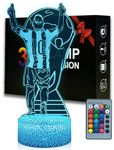 Magiclux Argentina Football Player #10 Night Light for Boys,16 Color Changing Dimmable with Remote Room Football Decor,Desk Lamp for Football Fans Kids Teens Men Birthday Christmas Gifts