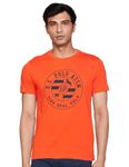 U.S. POLO ASSN. Men's Regular Fit T-Shirt (USTSHS2234_Rust