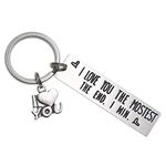 LParkin I Love You The Mostest The End I Win Couples Friendship Key Chain Cute Boyfriend Girlfriend Birthday Gifts for Him Her