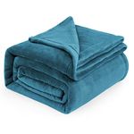 Bedsure Fleece Blanket Queen Size - Versatile Blanket for Bed Fluffy Soft Large Throw, Teal, 220x240cm