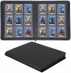 Famard 9-Pocket Binder Fit for Topload Card Holders, Trading Card Storage Album Compatible with 288 3"x4" Hard Plastic Card Sleeves (Black)
