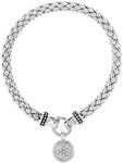 Nine West Women's Silvertone Crystal Pave Circle Stretch Bracelet, One Size