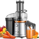 GDOR Juicer 1200W Juicer Machine with Larger 3.2" Feed Chute, Titanium Enhanced Cutting System, Centrifugal Juice Extractor Maker with Heavy Duty Full Copper Motor, Dual Speeds, BPA-Free, Silver