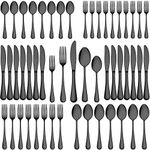 Wildone 60-Piece Black Silverware S