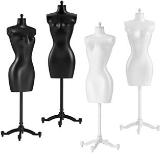 Set of 6 Doll Dress Forms Doll Clothes Mannequins Plastic 2 Colors Doll Mannequin for Sewing Doll Dress Forms Mannequins Body Display Support Holder for