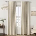 Tan Beige Linen Blackout Curtains 8