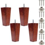 Lakdi Baaz | Wooden Square Sofa Leg and Furniture Leg Teak 5 Inch