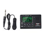 HUIOP AMT-560 Electric Tuner & Metronome Built-in Mic with Pickup Cable 6.3mm for Guitar Chromatic Bass Violin Ukulele Universal Portable,Electric Guitar Pickup