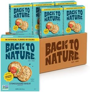 Back To Nature Organic Stoneground Wheat Crackers, Dairy Free, Non GMO, 5 Ounces (Pack Of 6)