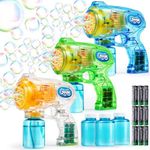 JOYIN 3 Packs Bubble Guns with 3 So