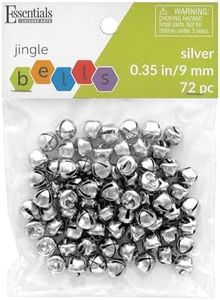 Essentials By Leisure Arts Arts Jingle Bells 9mm Silver 72pc