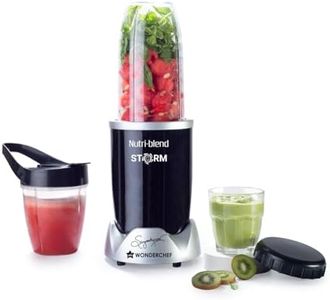 Wonderchef Nutri-blend Storm 1200W | 100% Copper Motor | Sharp 6-wing Stainless Steel Blade | Masalas, Chutney, Nuts, Crush Ice | 2 Jars | 22000 RPM | Sipper Attachment | 2 Year Warranty