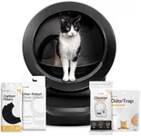 Litter-Robot 4 Supply Bundle by Whisker, Black - Automatic, Self-Cleaning Cat Litter Box, Includes Litter-Robot 4, 3 OdorTrap Refills, 10 Liners, 30 Cleaner Wipes, & 2 Carbon Filters