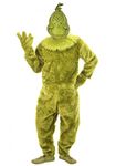 Elope Dr. Seuss The Grinch Deluxe Jumpsuit Mens S/M Green