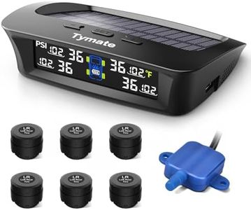 Tymate RV Tire Pressure Monitoring System, Solar Charge TPMS, 6 Sensors & 5 Alarm Modes, M12-3 2024 Updated Color Display, W/Repeater for Longer Distance Transmission, 0-87 PSI for RV Trailer Camper