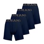 CARANXTEX Men’s Quick-Dry Boxer Briefs - Performance Mesh for Gym & Running - Breathable, Anti-Odour (UK, Alpha, M, Regular, Regular, Blue)