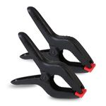 G4GADGET Pack of 2X - 4 Inch Nylon Spring Clamps - Extra Strength Heavy Duty Clamps for Woodworking, Artwork, Photo Backgrounds, Crafting, and Home Improvement