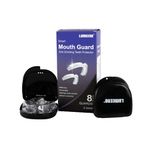 Anti Grinding Night Mouth Guard 2 Sizes 8 Pcs Bonus 2 Travel Cases Trimmable