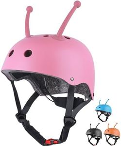 Kids Helmet Toddler Helmet Adjustable Toddler Bike Helmet Ages 3-8 Years Old Boys Girls Multi-Sports Safety (Pink)