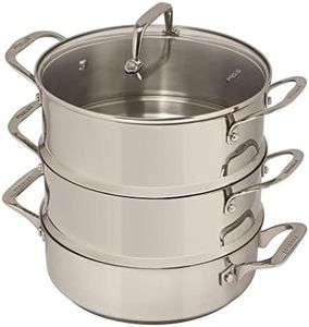 Pyrolux Pyrosteel 3-Tier Steamer Set, 24cm Silver