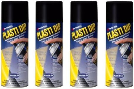4 PACK PLASTI DIP Mulit-Purpose Rubber Coating Spray BLACK 11oz Aerosol