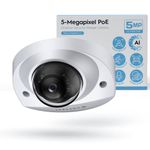 Amcrest 5-Megapixel Wedge IP PoE AI Camera, Security IP Camera Outdoor, Built-in Microphone, Human & Vehicle Detection, Perimeter Protection, 98ft Night Vision, 130° FOV, 5MP@20fps IP5M-W1150EW-AI