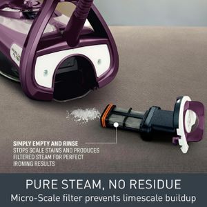 Tefal Ultimate Pure Steam Iron – Powerful Anti-Scale, Purple
