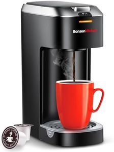 Bonsenkitchen Single Serve Coffee Maker, Coffee Brewer for K Cup Capsule, Fast Brewing Coffee Machine, 6 to 12oz Brew Sizes, Sleek Space Saving Design