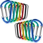 ASelected 35Pcs Caribina Clip 6cm Small Mini Carabiner Keyring Clip Aluminum Karabiner Hook